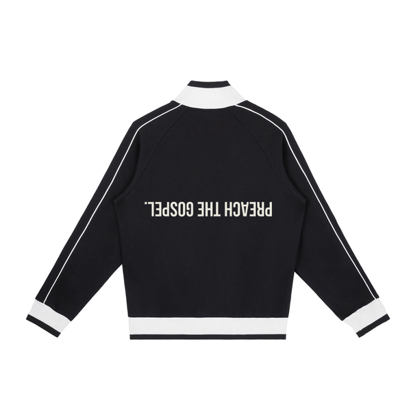 TRACK JACKET // Color Block Raglan Sleeve Zip Track Jacket