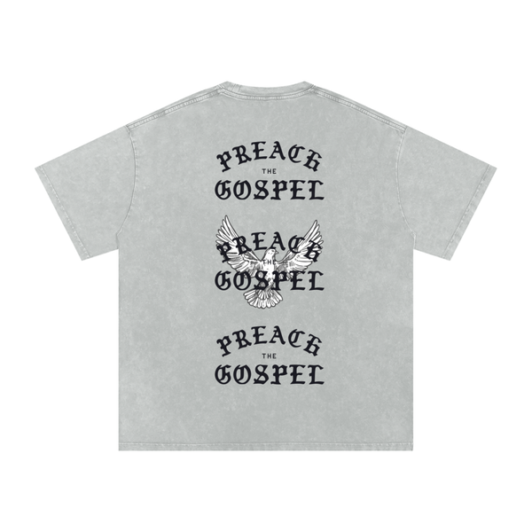 PREACH THE GOSPEL // Acid Washed Oversized Tee