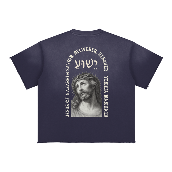 YESHUA // Sun Fade Raw Edge Tee