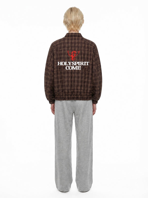 HOLY SPIRIT TACK PLAID // Plaid Full-Zip Track Jacket