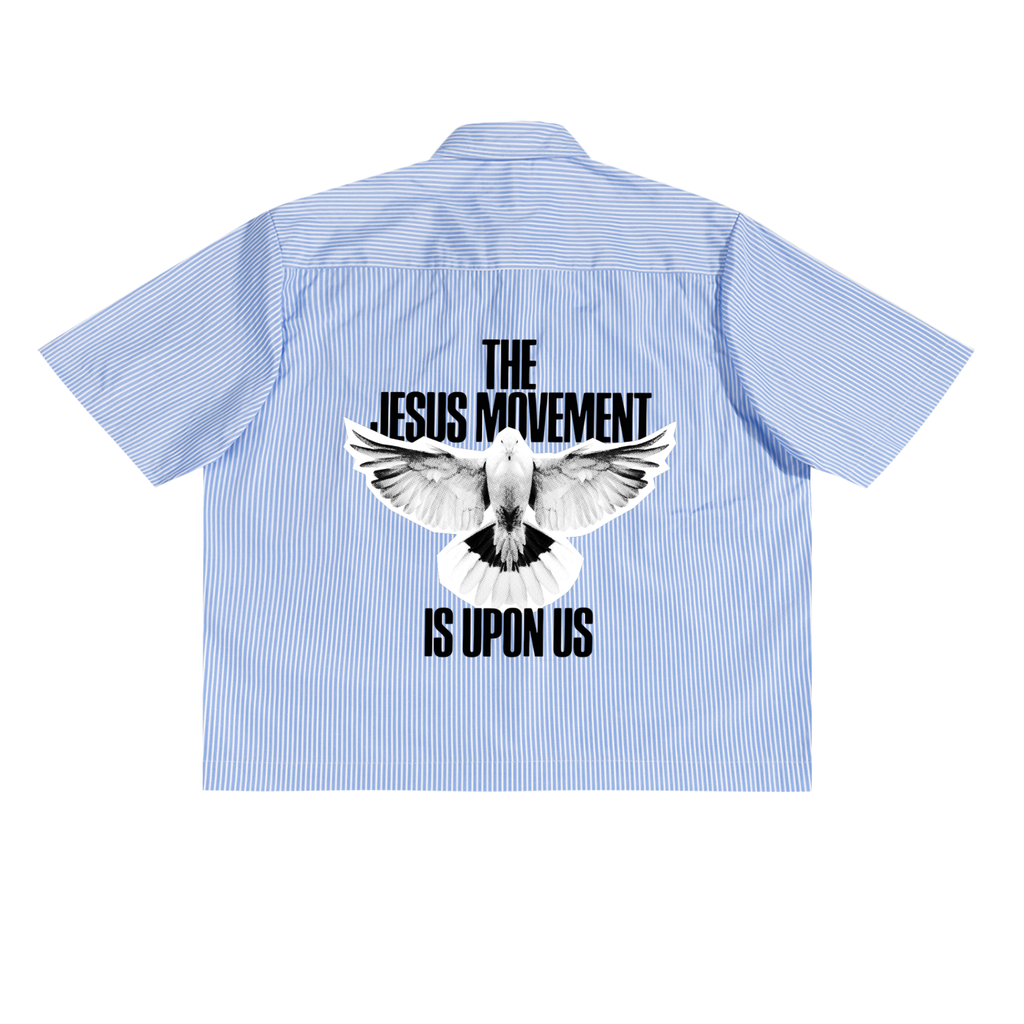 JESUS MOVEMENT // Oversized Vertical Stripe Boxy Shirt