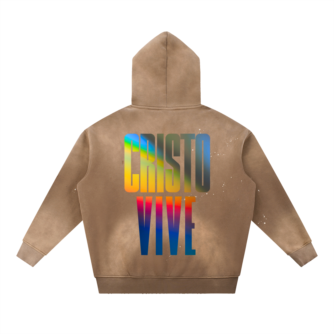 CRISTO VIVE // Vintage Washed Frayed Fleece Hoodie