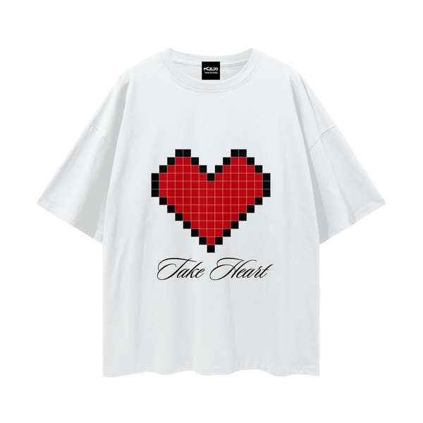TAKE HEART // Streetwear Loose Drop Shoulder Tee