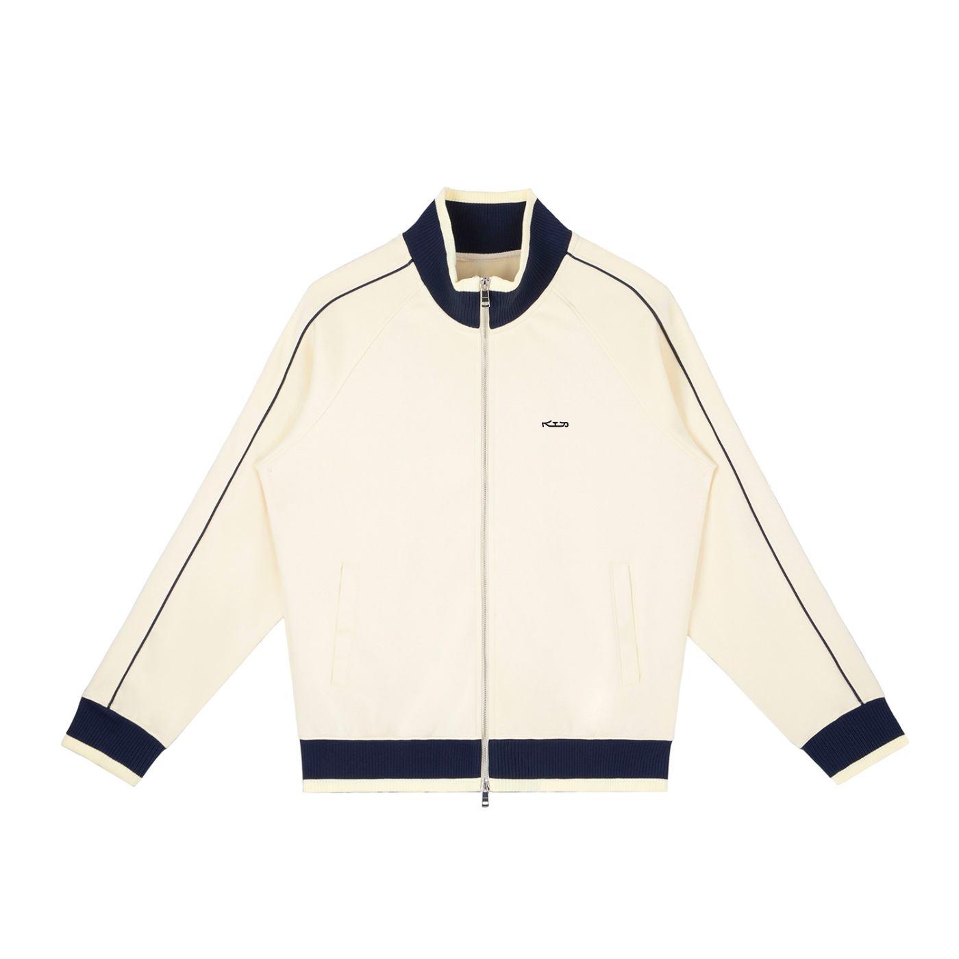 TRACK JACKET // Color Block Raglan Sleeve Zip Track Jacket