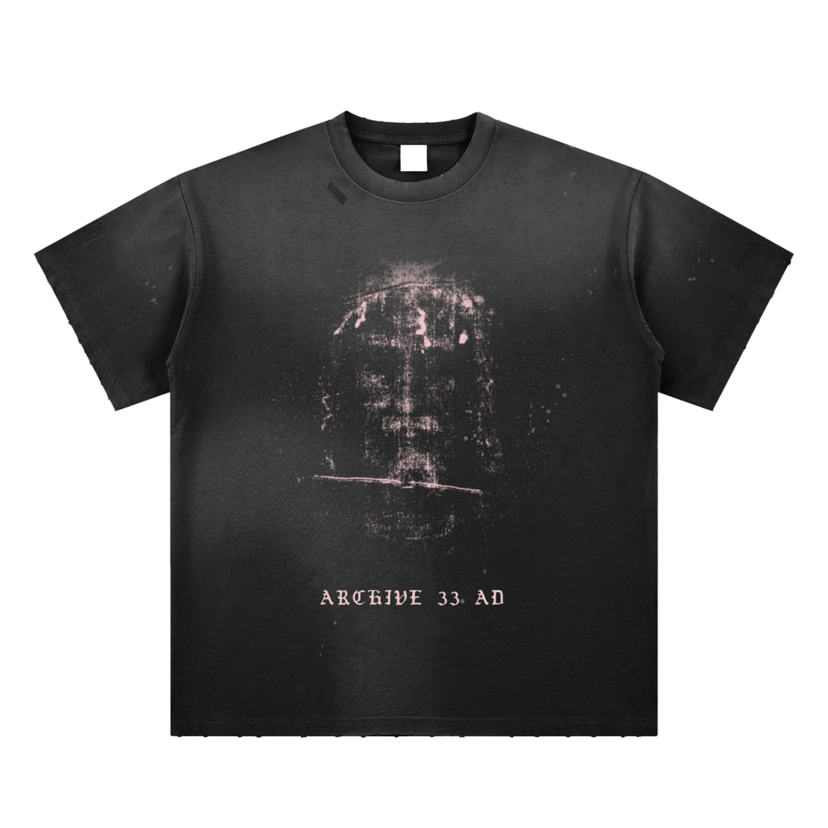 SHROUD // Hand-Frayed Sunfade Paint Splatter Tee
