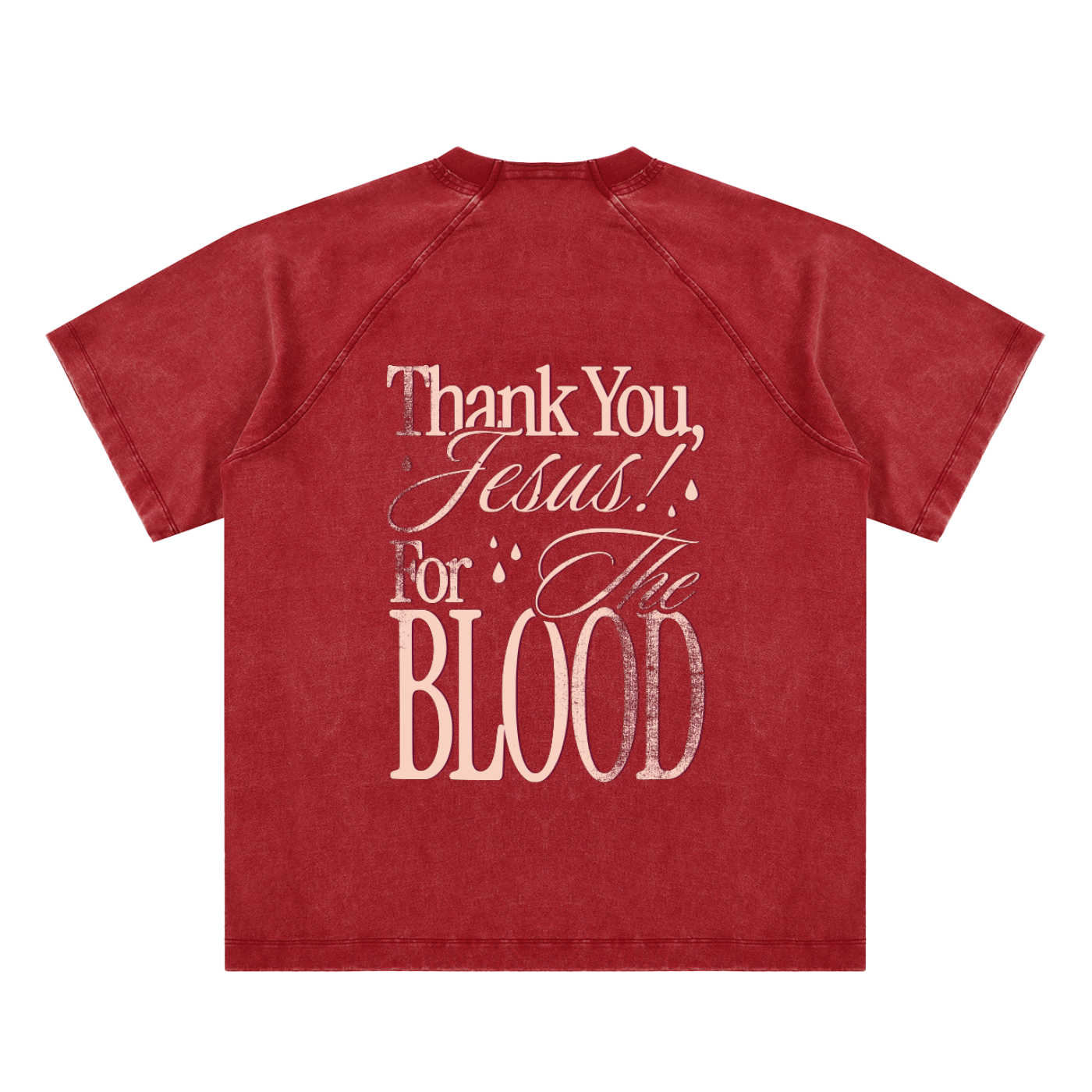 THANK YOU BLOOD // Vintage Washed Raglan Cotton Tee