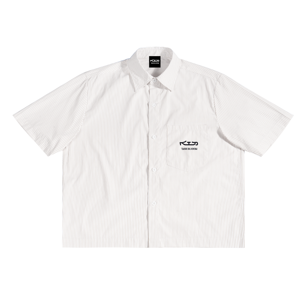 JESUS MOVEMENT // Oversized Vertical Stripe Boxy Shirt