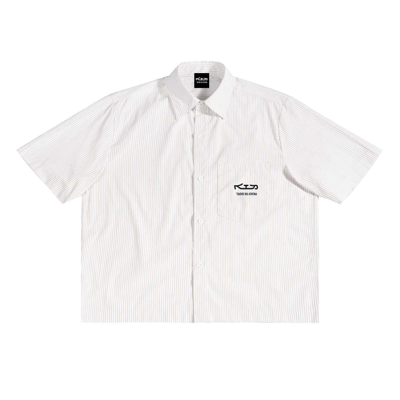 JESUS MOVEMENT // Oversized Vertical Stripe Boxy Shirt