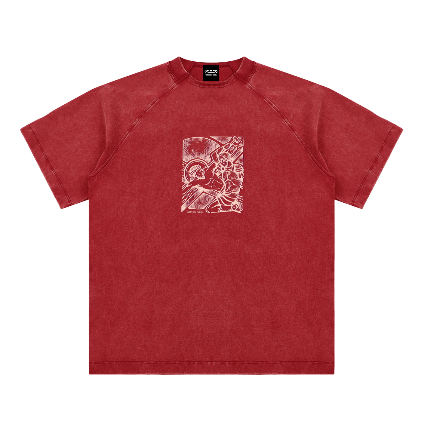 THANK YOU BLOOD // Vintage Washed Raglan Cotton Tee