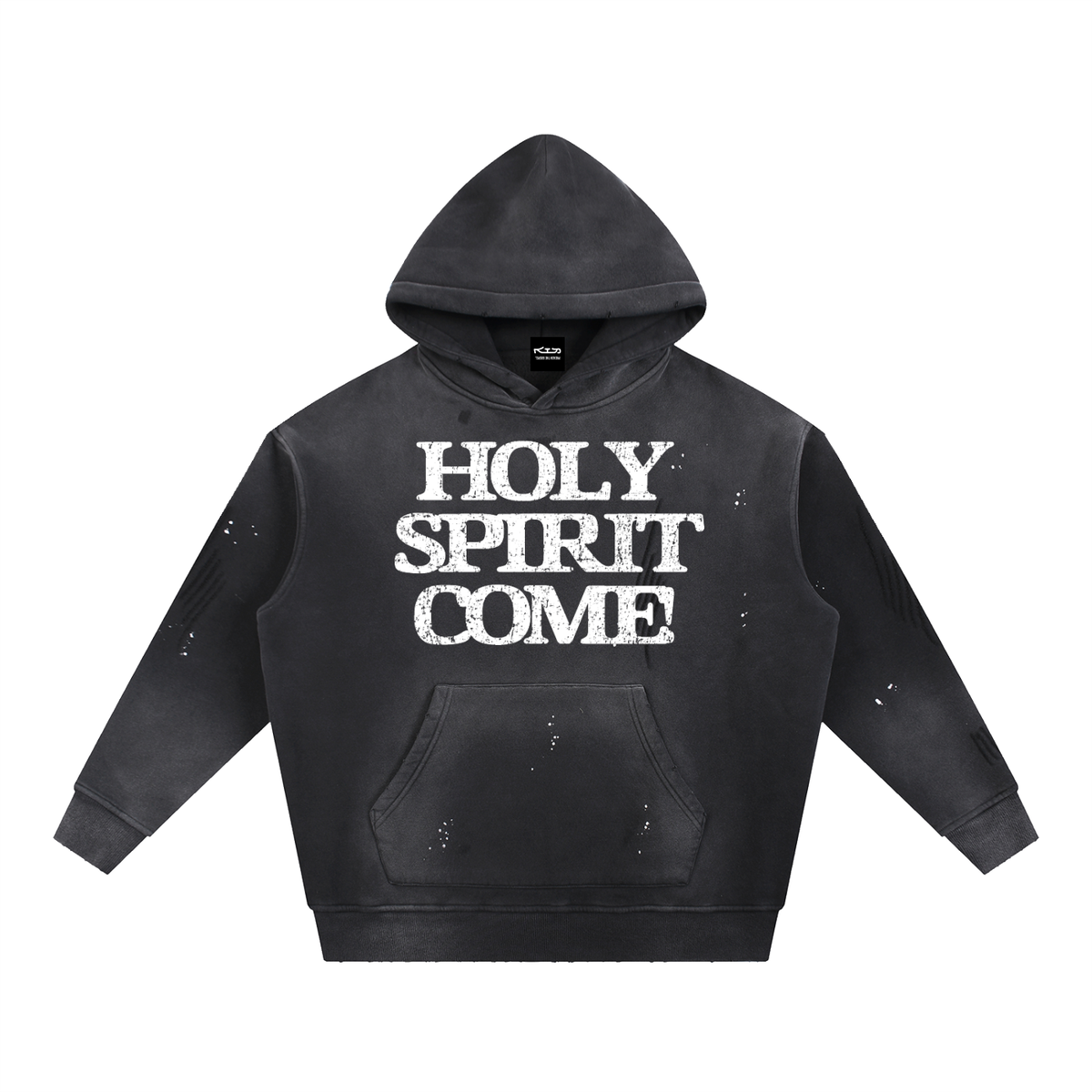 HOLY SPIRIT HOODIE // Vintage Washed Frayed Fleece Hoodie