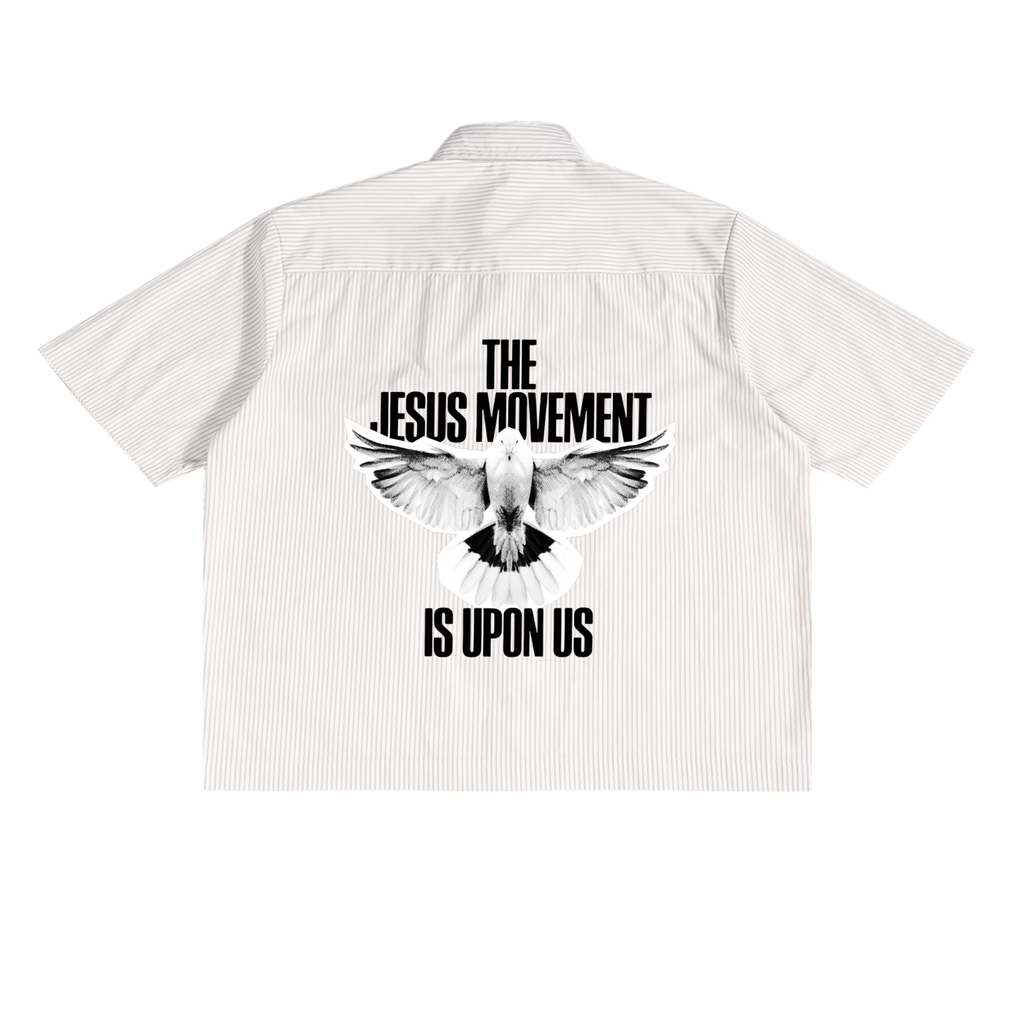 JESUS MOVEMENT // Oversized Vertical Stripe Boxy Shirt