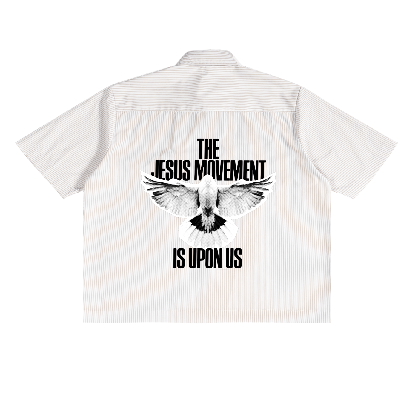 JESUS MOVEMENT // Oversized Vertical Stripe Boxy Shirt