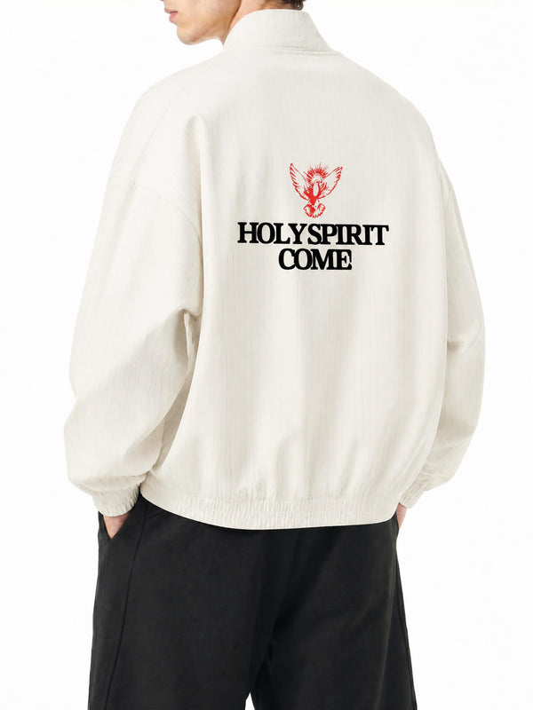 HOLY SPIRIT TRACK // Striped Full-Zip Track Jacket