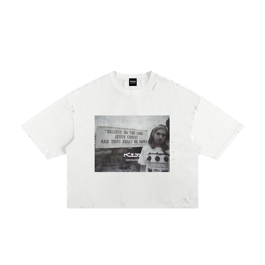 KURT KNOWS // Classic Frayed Boxy Tee