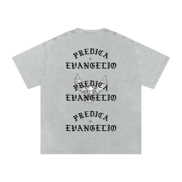 PREDICA EL EVANGELIO // Snow Washed Oversized Cotton Tee