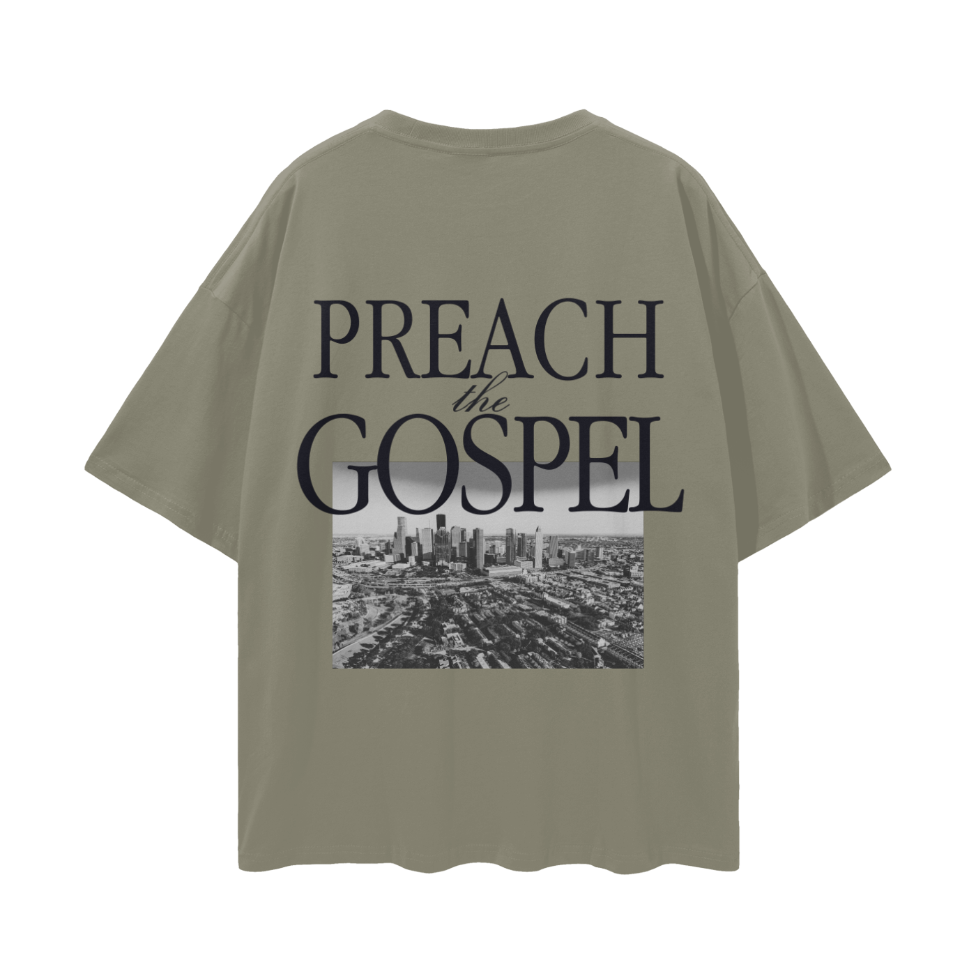 PREACH HOUSTON // Streetwear Loose Drop Shoulder Tee
