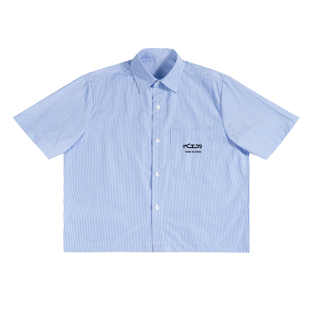 JESUS MOVEMENT // Oversized Vertical Stripe Boxy Shirt