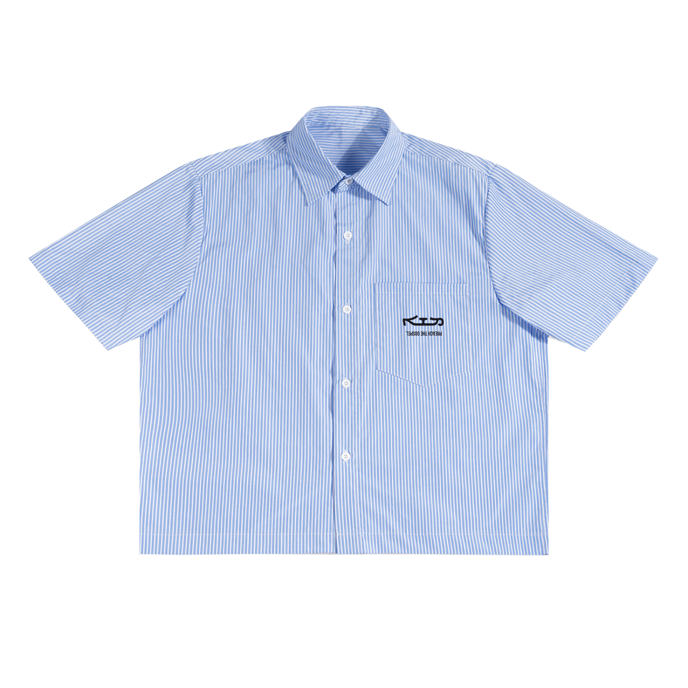 JESUS MOVEMENT // Oversized Vertical Stripe Boxy Shirt