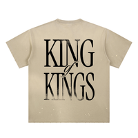 KING OF KINGS // Hand-Frayed Sunfade Paint Splatter Tee