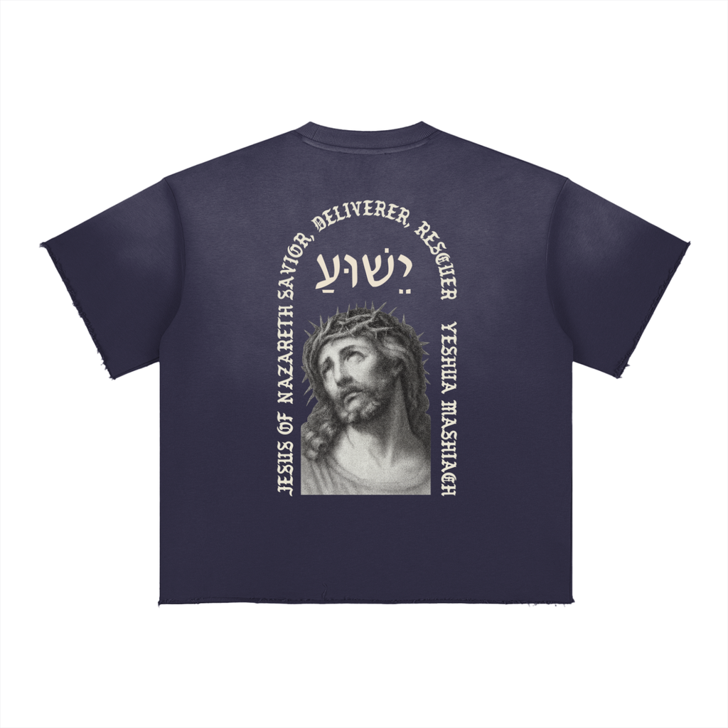 YESHUA // Sun Fade Raw Edge Tee