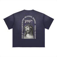 YESHUA // Sun Fade Raw Edge Tee
