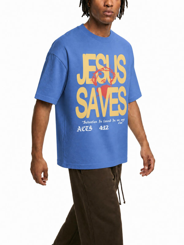 JESUS SAVES // Heavyweight Vintage Washed Tee